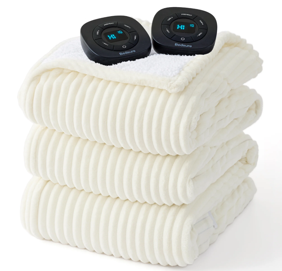 GentleSoft® Ribbed Heated Blanket