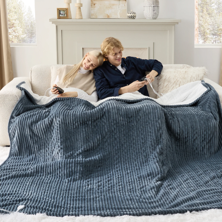GentleSoft® Ribbed Heated Blanket