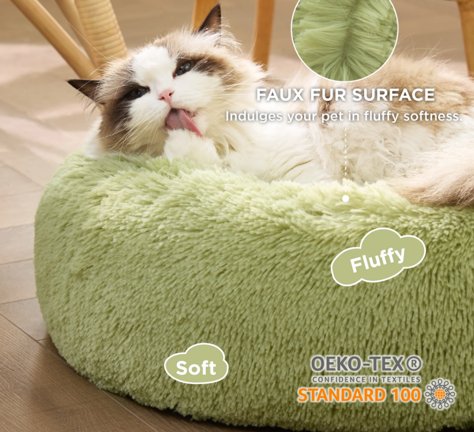 Calming Donut Bed for Dogs and Cats