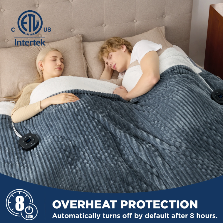 GentleSoft® Ribbed Heated Blanket